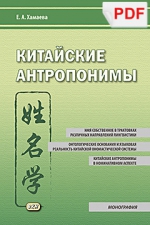 Китайские антропонимы: монография (PDF-файл)