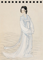 Блокнот на пружине. Девушка в голубом